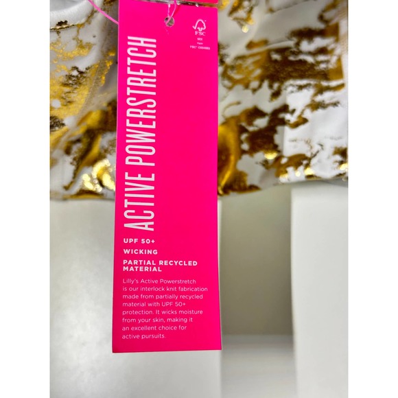 NWT Lilly Pulitzer Luxletic Lindsay Sports Bra Shoreline Foil Sz. XS - Picture 7 of 9